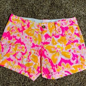 Lily Pulitzer Callahan summer shorts pink print